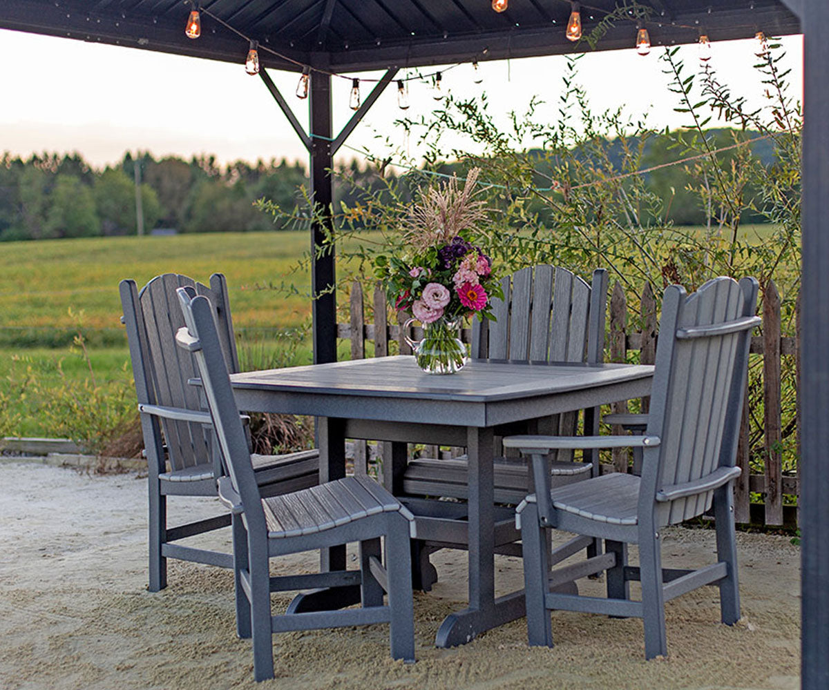 60" Square Table With Trestle Legs