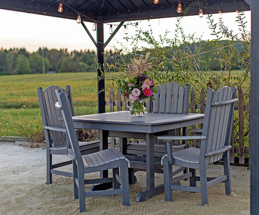 60" Square Table With Trestle Legs