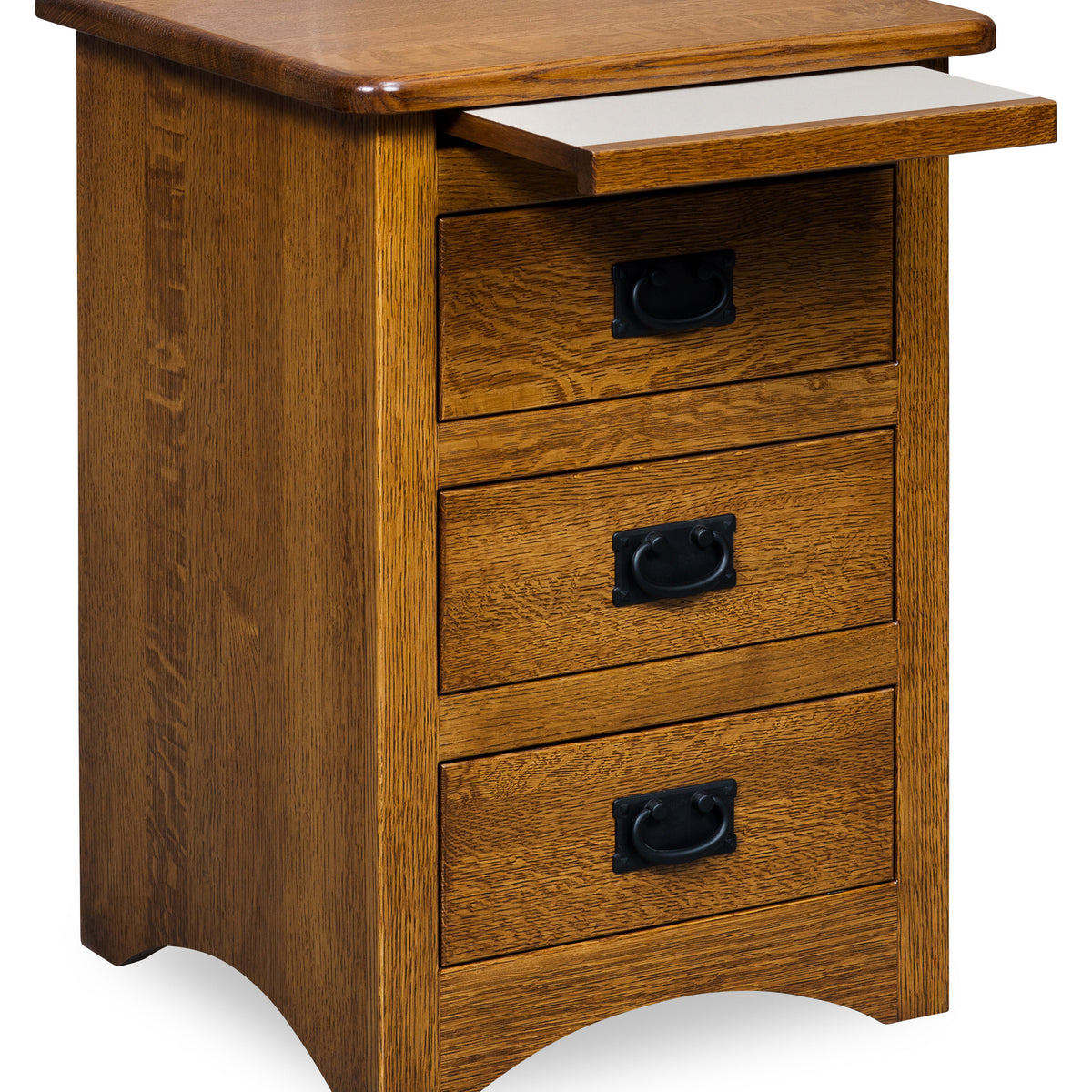 Hudson Collection Nightstand 3 drawer w/slid ou shelf