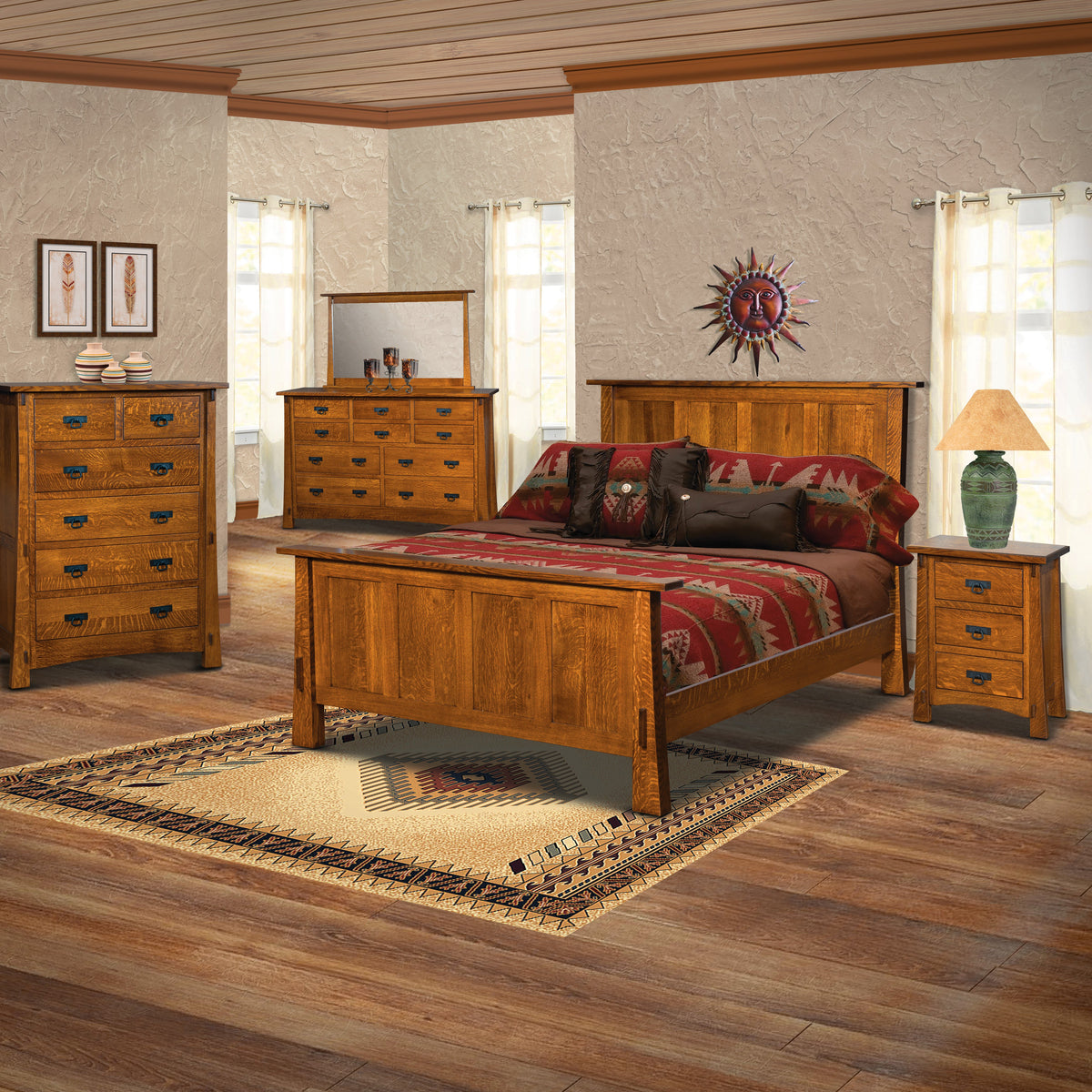 Modesto Collection Nightstand 1 Drawer with 2 Doors