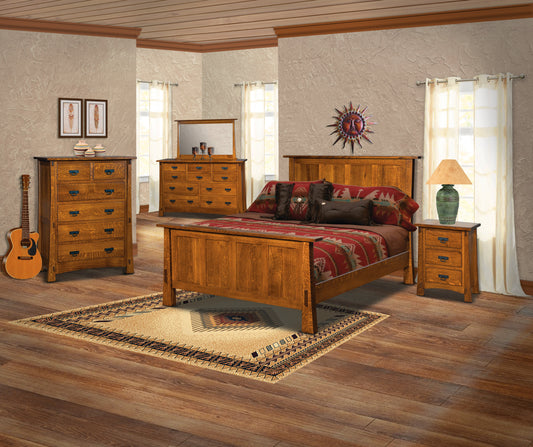 Modesto Collection Nightstand 1 Drawer with 2 Doors