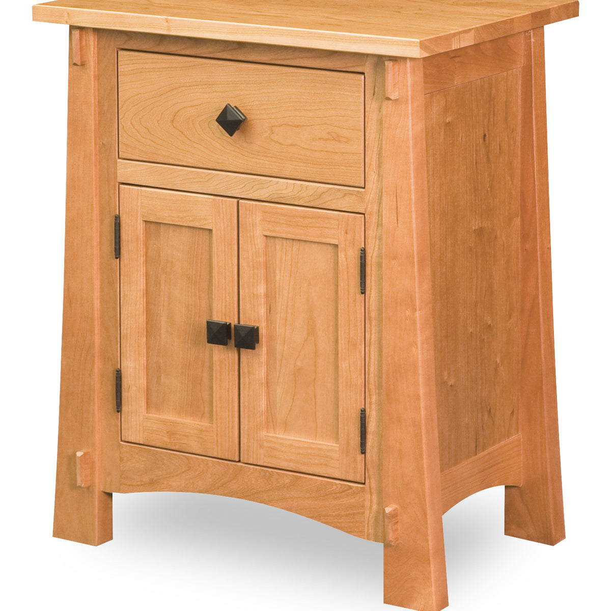 Modesto Collection Nightstand 1 Drawer with 2 Doors